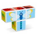 Geomag Magicube Printed – Rovarok mágneses építőkocka, 7 db